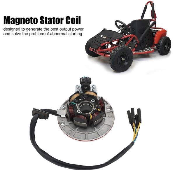 Magneto Statorplatta Kopparspole 5 Trådar Hög Konduktivitet Generator Statorspole för YX 150cc 160cc Kickstartmotor