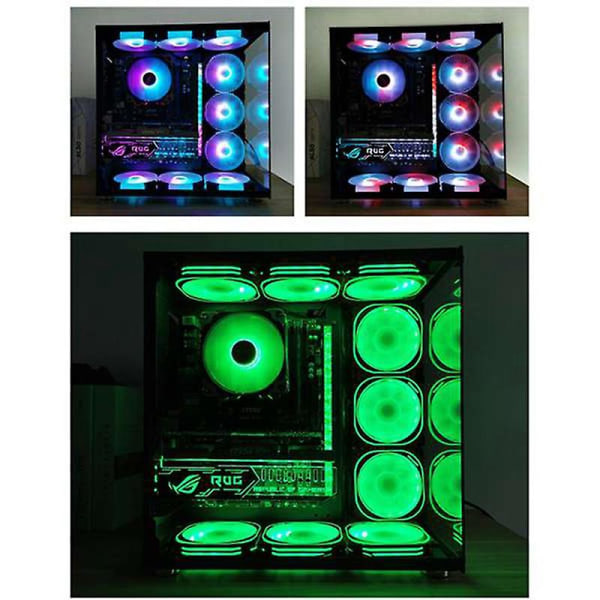 Datamaskin RGB Farge Lysstripe 5v/3pin Aluminium Chassis Lys Med Magnetisk Flerfarget RGB LED Lam