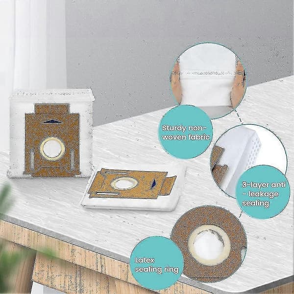 10-pack dammsugarpåsar för Ecovacs Deebot N8+ N8 Pro+ T8 T8+ T8 Aivi