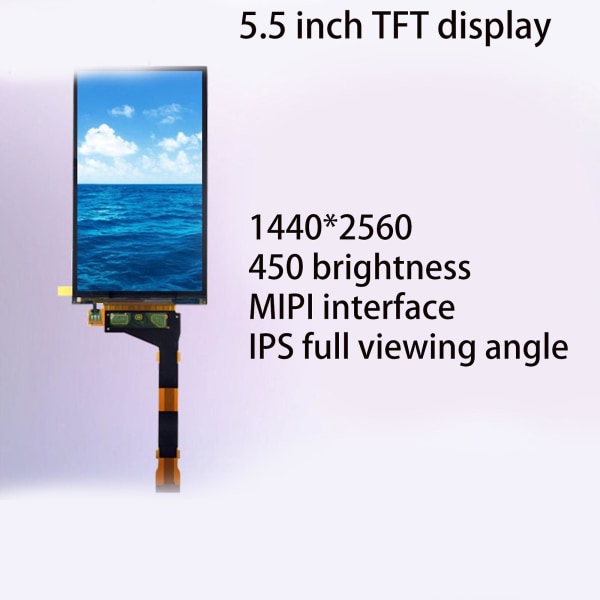 5,5 tommer lcd-skærm til Sharp Ls055r1sx04 til 3d-printer projektor VR