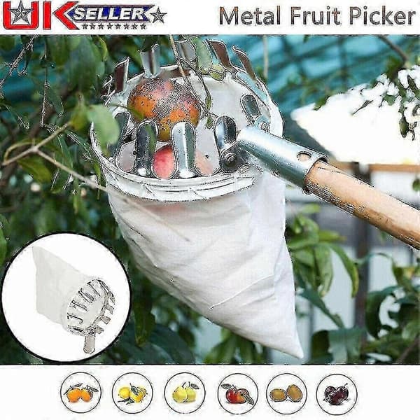 Fruktplukker i metall (1 stk, sølv)