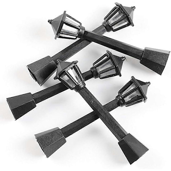 5 stk. Mini Gadelampe Model Lampe Stolpe Lys Udendørs Sti Lanterne Stolpe Juledukke