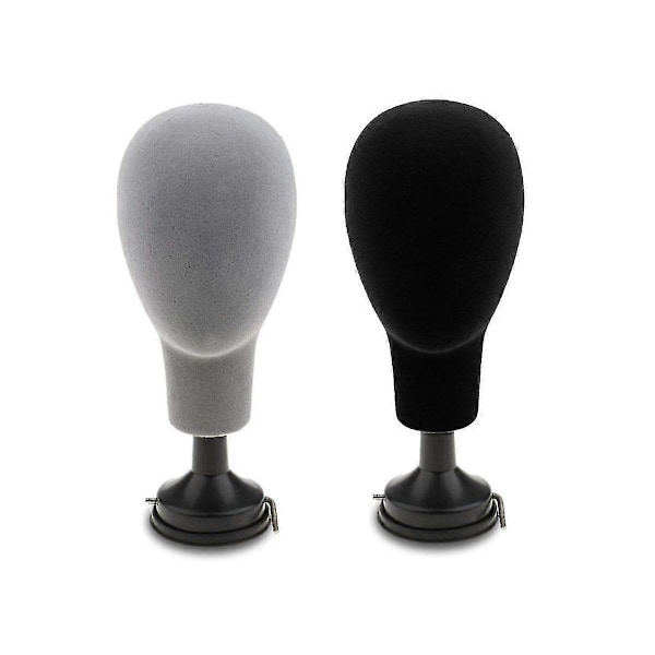 Mannequin Hoved Model Parykker Hue Briller Display Stand Holder Flocking Skum Hoved Mand Kvinde Mannequin