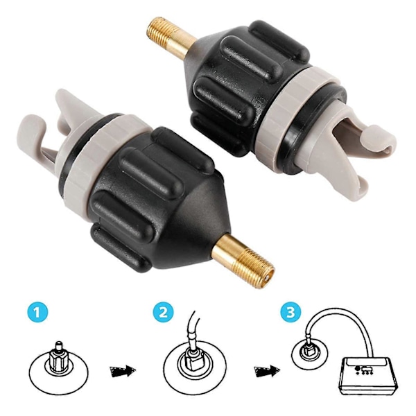 Sup Luftpump Adapter Uppblåsbar Paddel Gummibåt Kajak Luftventil Adapter Banmo