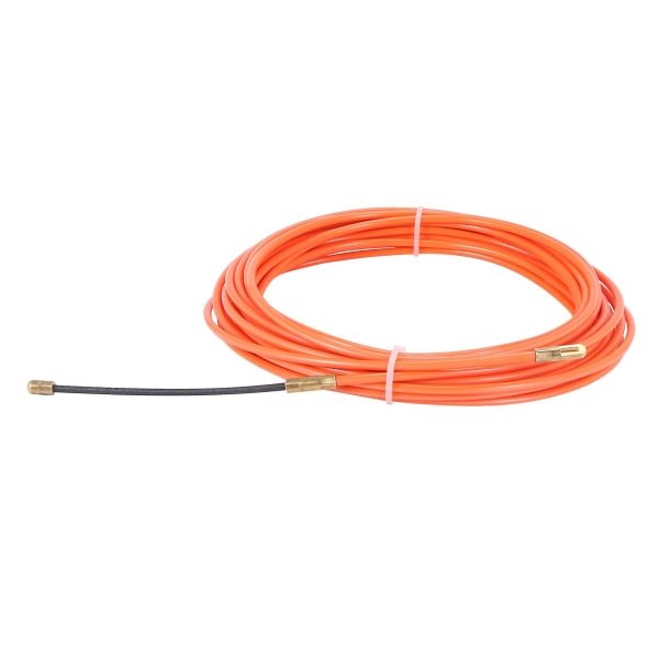 4mm 10 Meter Orange Guide Device Nylon Elektrisk Kabel Trekkere Kanal Slange Rodder Fiskebånd Tråd