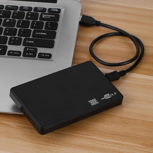 2,5 tommers USB HDD-etui SATA til USB 2.0 Harddisk SATA Ekstern Kabinett HDD Harddiskboks Wi