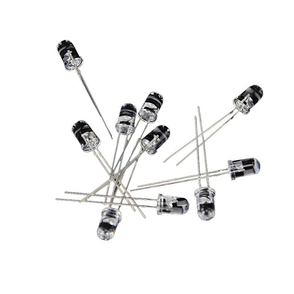10 stk 5mm IR LED infrarød lysdiode.