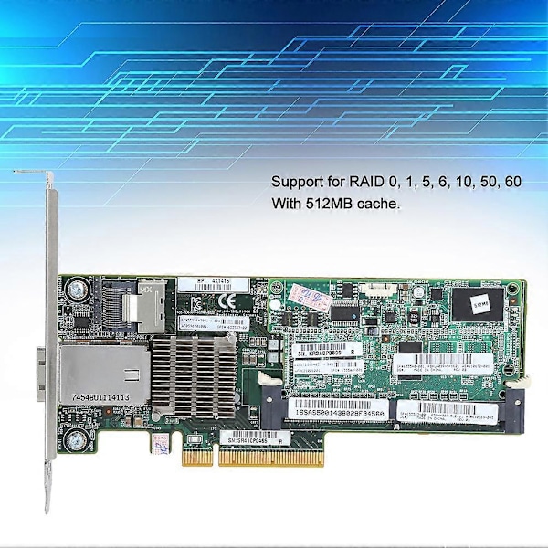 Smart Array-kort 6 GB/s transmissionshastighed 512 MB cache PCIe til SAS-controller til HP P222 633537‑001