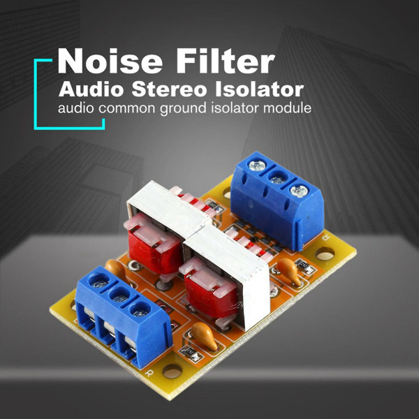 3x Audio Stereo Isolator Eliminera ström Ljud Interferens Filter Eliminator Ground Loop Suppres