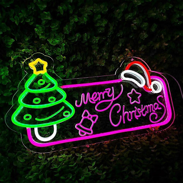 LED Neonljus USB-driven, Jul Neonskylt, Jul Neonskylt, Juldekor, Jul Neonljus, Neon Julskyltar Anpassad Neonskylt, Co
