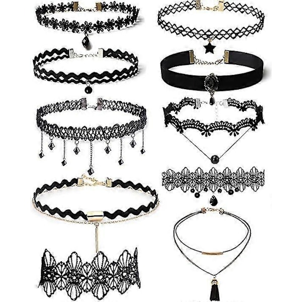 Blonde Choker Halskæder Til Kvinder, Gotisk Tilbehør Til Kvinder Piger