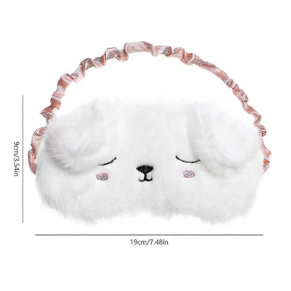 Söt Sovmask Mjuk Plysch Ögonmask 2-pack