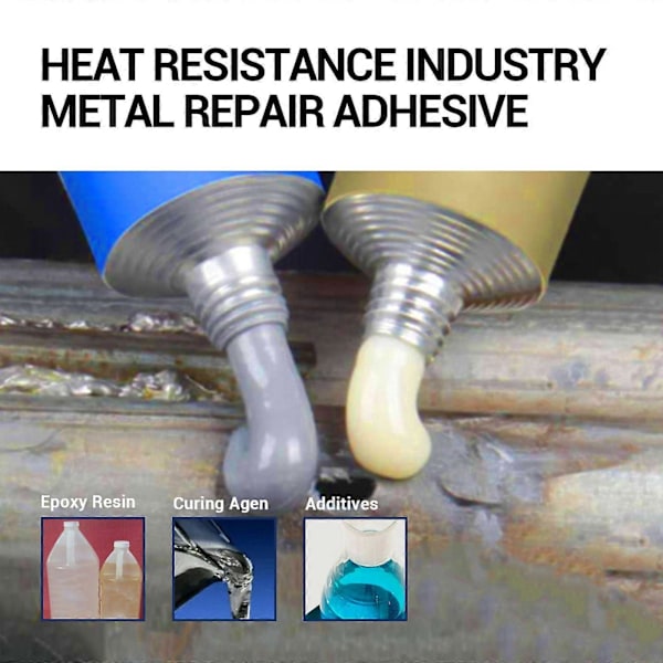Metal Reparation Super Vedhæftning, Reparation Sten Keramisk Revne Vandtæt Højtemperaturforsegling Støbelim (20g Sæt)