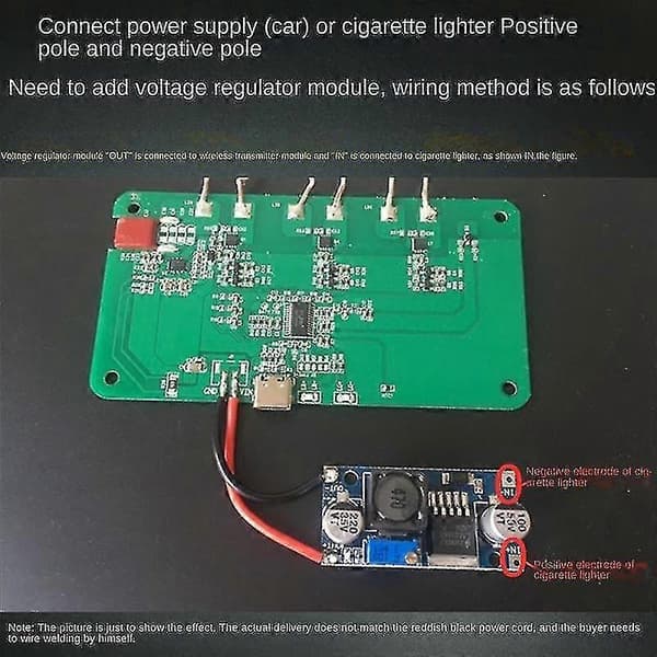 20w 12v 5v 2a Trådløs Hurtiglader Ladesender Modul