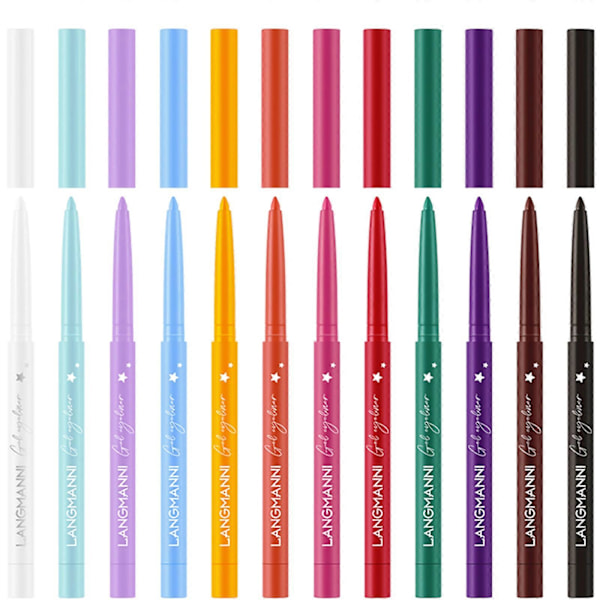Øjenskygge Paletter Til Kvinder 12 Farve Eyeliner Sæt Mat Farve Eyeliner Sæt Langtidsholdbar
