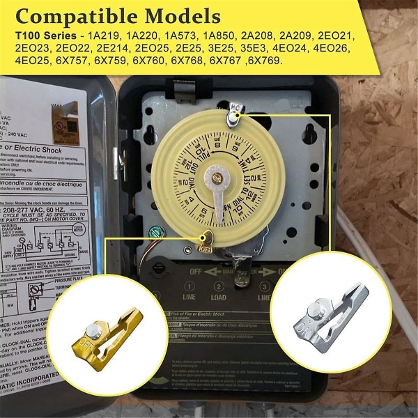 Tidsbrytare utbyte Trippers Kit Kompatibel 156t1978a för T100-serien Klockratt Trippers Timer