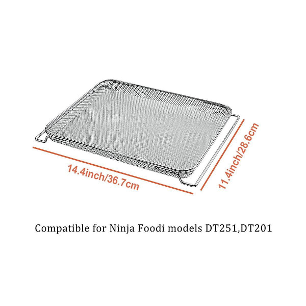 Udskiftning af luftfriturekurv til Ninja Foodi Dt251 Dt201 Dt200 ovn, rustfrit stål ovnstilbehør