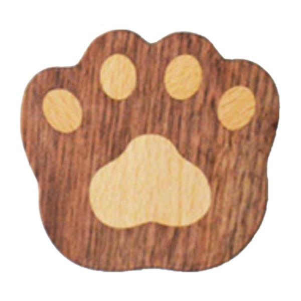 Walnut Coaster Cupin pidike Cartoon Bear veistetty upotekoristeinen puinen matto, e
