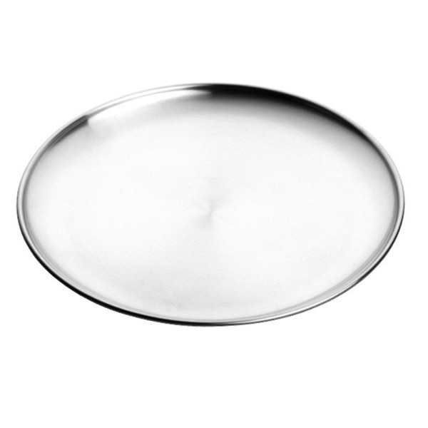 Stainless Steel Tableware Dinner Plate Food Container Tray Silver