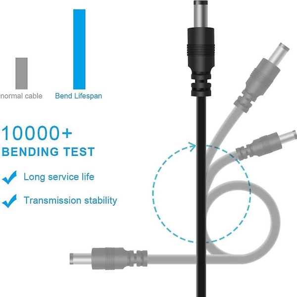 USB DC Strømkabel Lading Kabel DC Adapter Regulert Switched Strømforsyning Med 12 Valgbare Ada