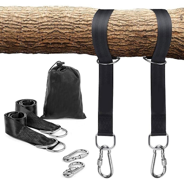 Swing-hihna 150 cm, 2 turvakoukkua ja D-renkaita, sopii riippumaton ripustussarjaan