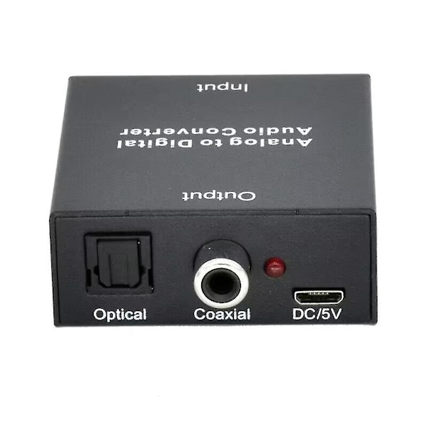 Analog til Digital Konverter Koaksial Rca- Toslink Lyd Adapter Spdif