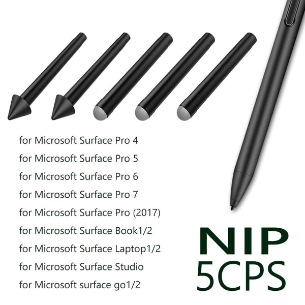 5 kpl kynäkärki Stylus Hb Hb Hb 2h 2h vaihtosarja Surface Pro 7/6/5/4/book/studio/go