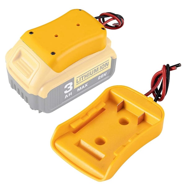 Power Wheels Batteriadapter til Dewalt 20V Batteri 18V Dock Strømforbindelse med 12 Gauge Tråd