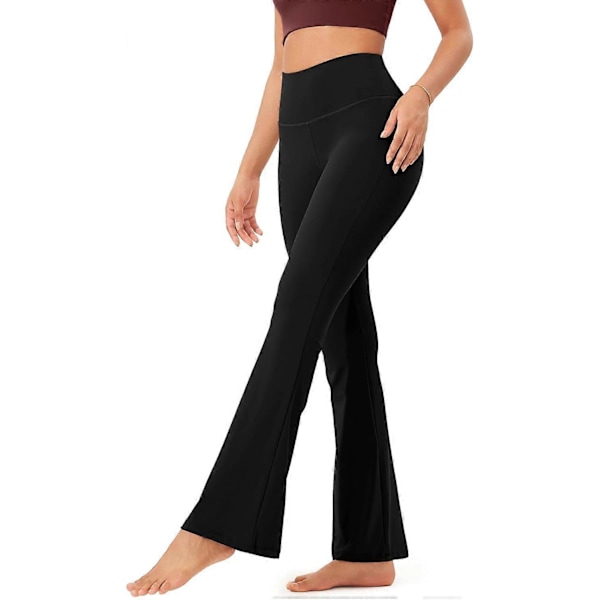 Bootcut Yogabukser til Kvinder Mavekontrol Ikke Gennemsigtige Bootleg Træning i Fitnesscenter