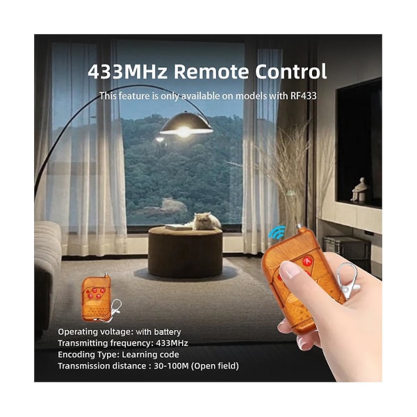 Wifi Smart Switch DIY Timer+rf433 Remote 1ch 7-32v 2.4g Wifi Home Automation Module för Alexa Googl