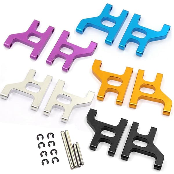2 stk Metall Foraksel Svingarmer for RC Crawler Bil, svart
