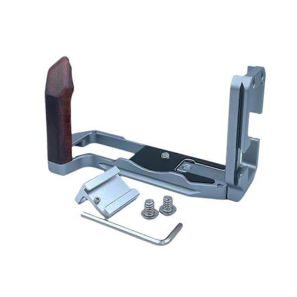 XT5 Justerbar Quick Release L Plade Beslag Holder Håndgreb til XT5 Digitalkamera Sølv
