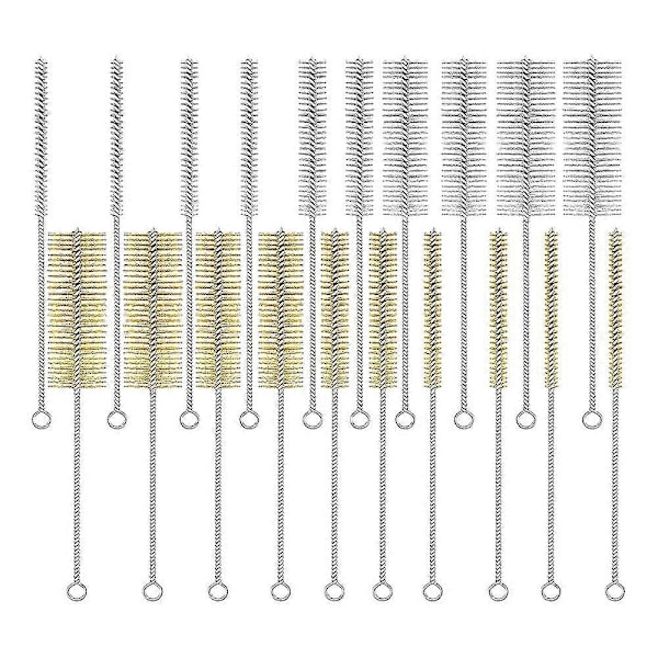 20 stk. børstesett for rør, messing og rustfritt stål, stålbørste for, 6 mm, 8 mm, 10 mm, 12 mm, 20 M
