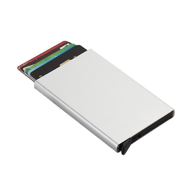 Aluminium Kortholder Slim Card Case Minimalistisk Card Wallet Pop Up Card Til Mænd