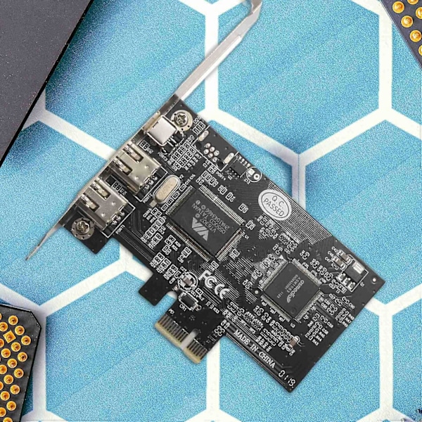 PCI x1 PCI-E FireWire 1394a IEEE1394 Kontrollerkort 3 Portar För Stationär Dator