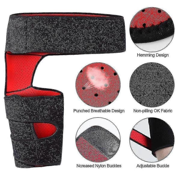 Höftstöd Groin Support Sciatica Relief Wrap Lår Hamstring Kompressionsskydd För Draget Skada Stam Tendinit Rehab Och Återhämtning