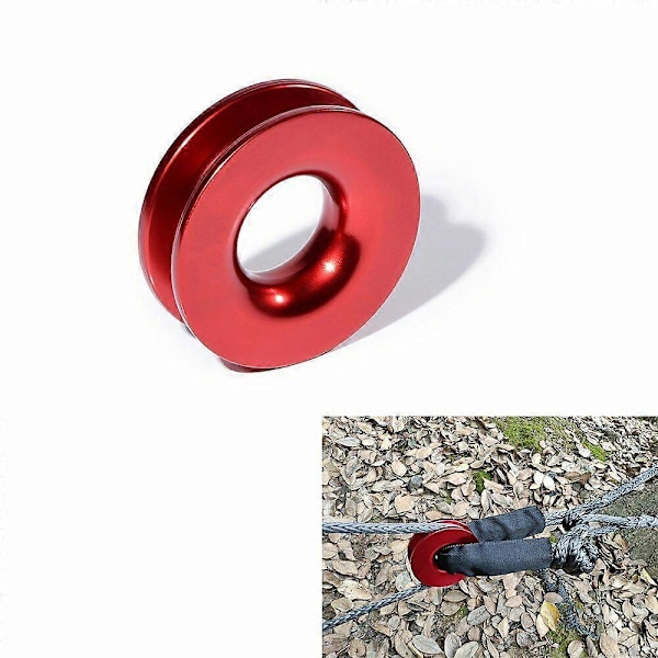 Aluminium ÅTERVINNINGSRING SNATCH-RING 41000Lb för 3/8 1/2Tum Syntetiskt Vinschrep RÖD