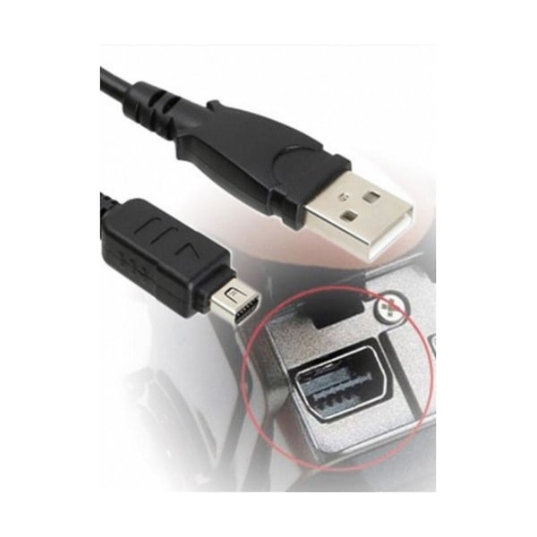 12-stifts kamera USB datasladd för Olympus E-PL7 E-PL1/2/3/5/8 EM5 E-M10Ii EM1 CB-USB5 CB-USB6