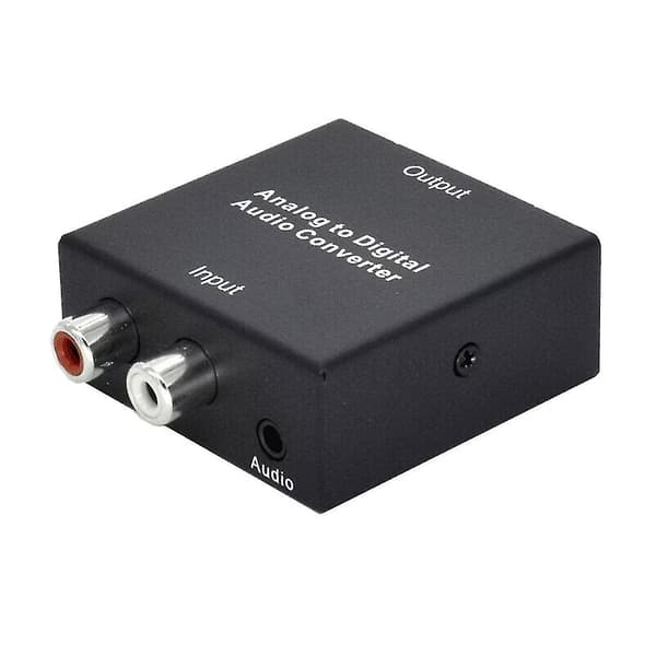 Analog til Digital Konverter Koaksial Rca- Toslink Lyd Adapter Spdif