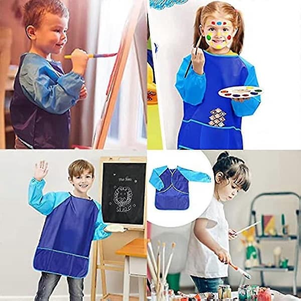 Malerforklæde Nylon, Vandtæt Malerforklæde Med Ærmer, Børne Håndværksforklæde Til Børn 7 Til 12 År -Yx