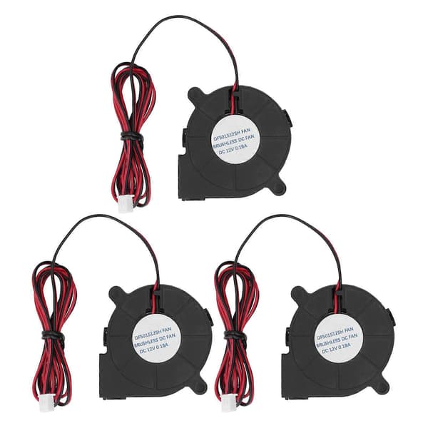 3 stk. Elektronisk Køleventilator 6000RPM Blæser Køler Sæt Kit til Printer DC 12V 0.18A