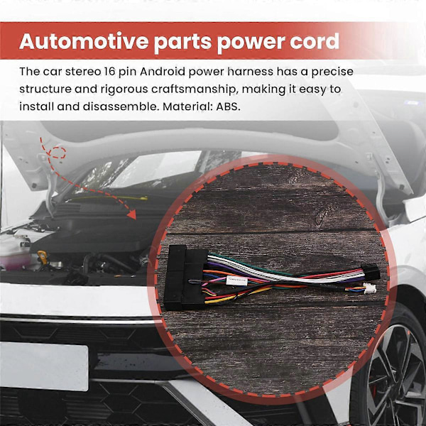Autostereon audio 16 PIN Android -virtajohtosarjan sovitin Carens K2//K4/K5 IX35 -malleille