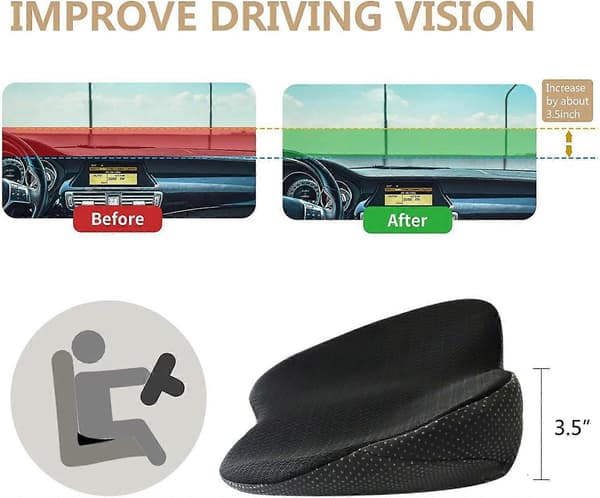 Bilsitsdyna - Bilsitsdyna i Memory Foam - Lindring av Ischias & Smärta i Nedre Ryggen - Bilsits