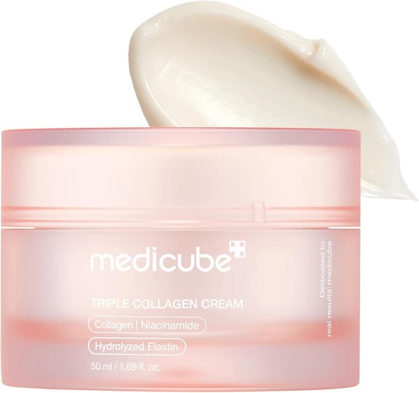 2 stk Medicube Triple Collagen Cream 1.69Oz, Hydrerende Oppstrammende Ansiktskrem med Hyaluronsyre Elastin Sheasmør for Rynkepleie
