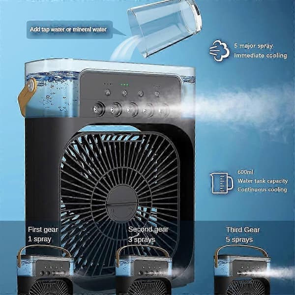 Bærbar Luftfugter Ventilator AIr Conditioner Husholdnings Lille Luftkøler Hydrokøling Bærbar Luftjustering