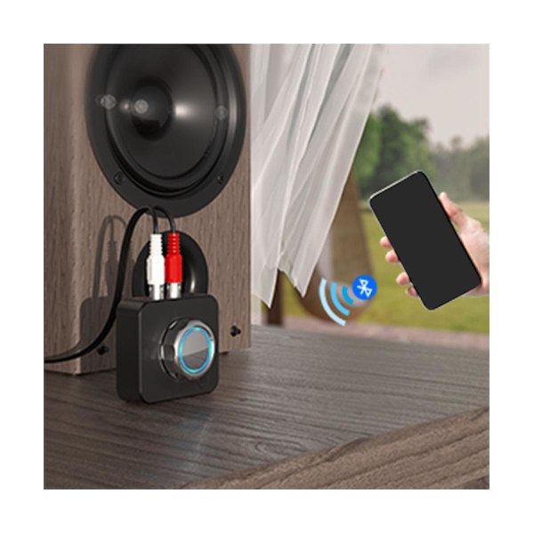 Bluetooth -äänivastaanotin 3D-stereo-surround-ääni mikrofonilla R/l Rca 3.5mm Aux Rca Hi-res musiikkijohto