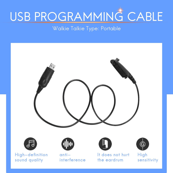 USB-ohjelmointijohto Pro5150 Ht750 Ht1250 Gp328 Gp340 Gp380 Gp640 Gp680 Gp1280 Gp960 Pr860 Interph