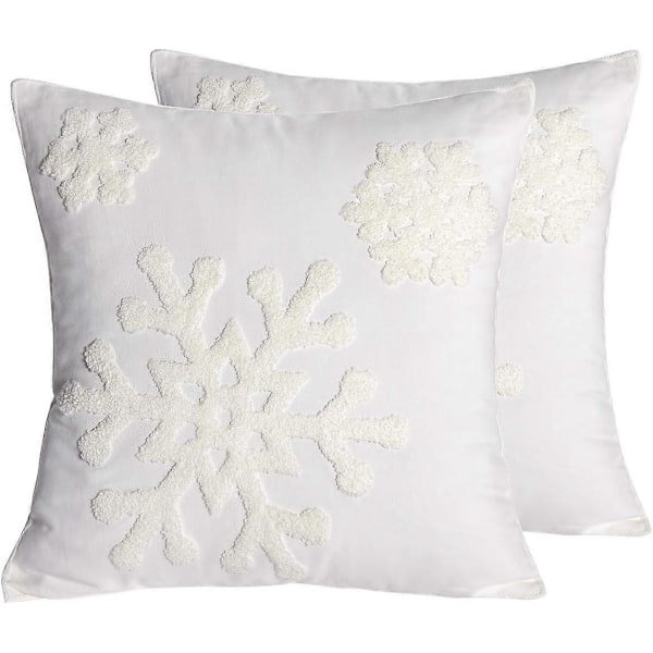 18x18, Bomulls Julevelsignelse Pynteputetrekk for Seng Sofa Bilpute
