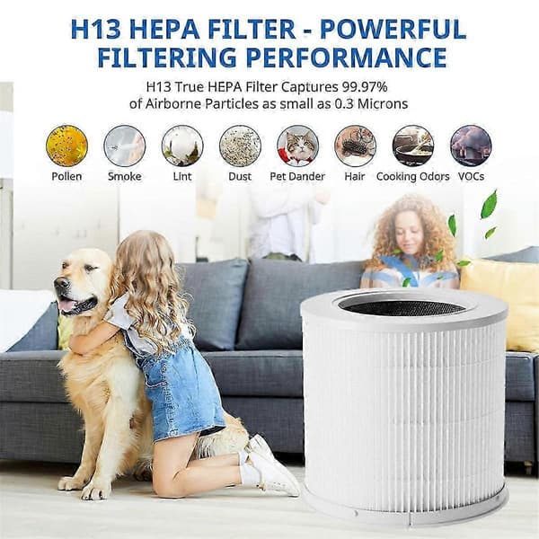 Luftrenserfilter til Luftrenser 4 Kompakt Filter Smart Luftrenser PM 2.5 med Aktivt Kulfilter