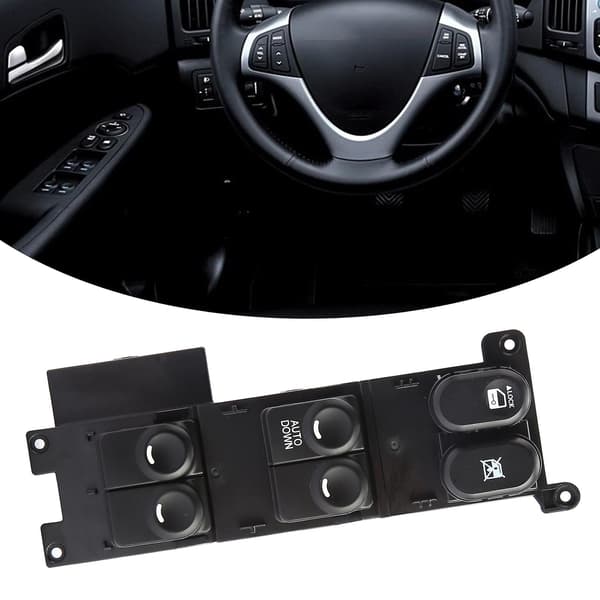 93570-2L010 Sort ABS Skilt Tryk Perfekt Pasform Strømknap Vinduekontakt til Hyundai i30